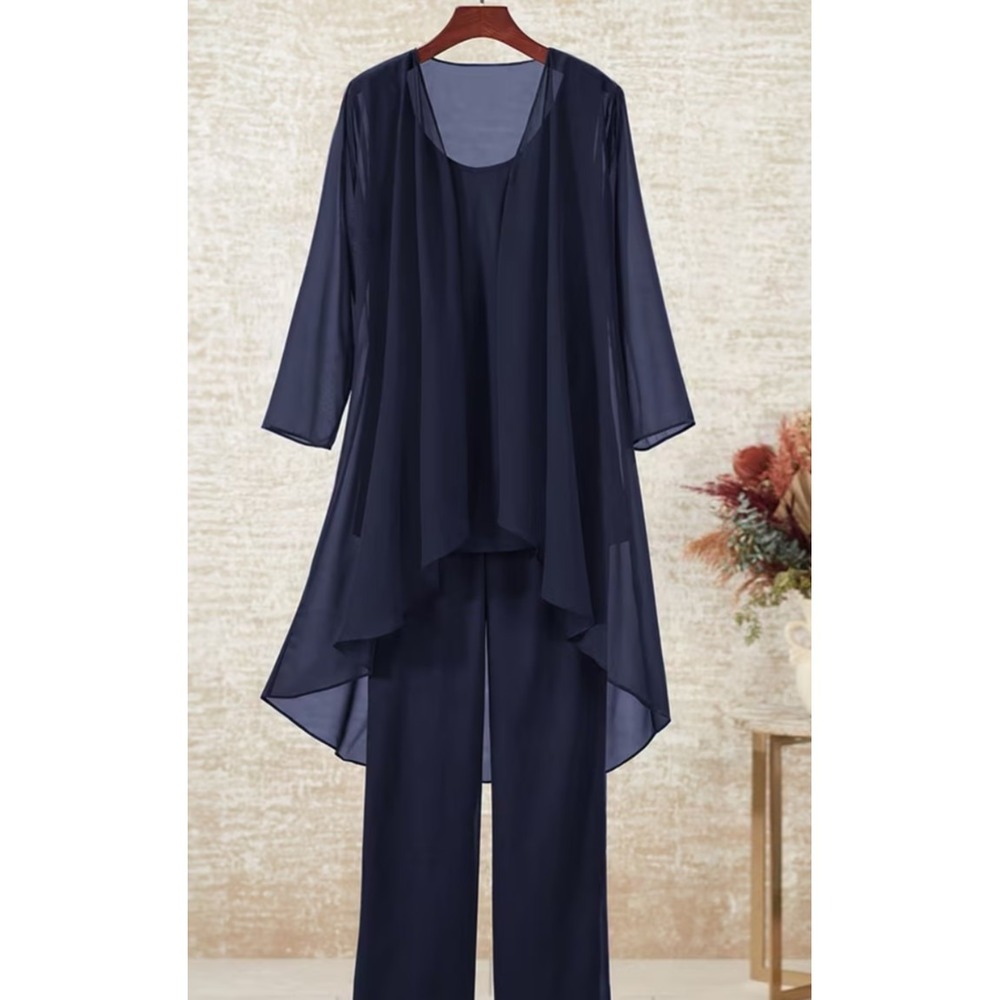 Women's two piece pant and top set Navy blue size Small